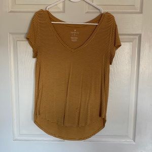 Favorite T, yellow striped. Size XS